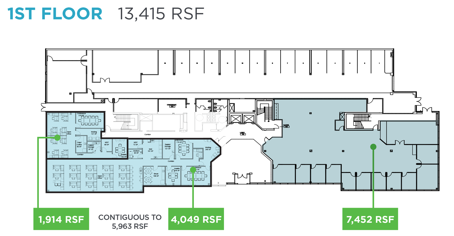 1st Floor: 13,415 RSF